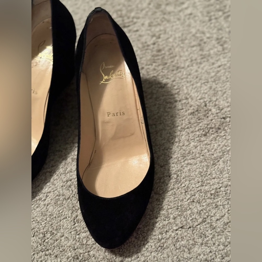 Christian Louboutin NEW PEANUT 70 VEAU VELOURS Pumps Size 39.5